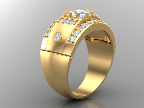 Man Ring Cad File Printing 3Dプリントモデル