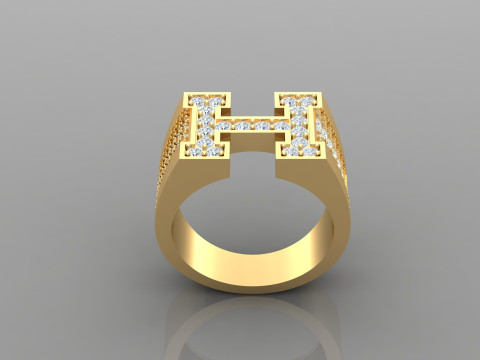 Man Ring Cad File Ready For Printing 3D 打印模型