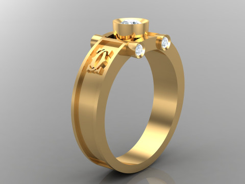 Man Ring Cad File Ready For Printing 3D Print Model