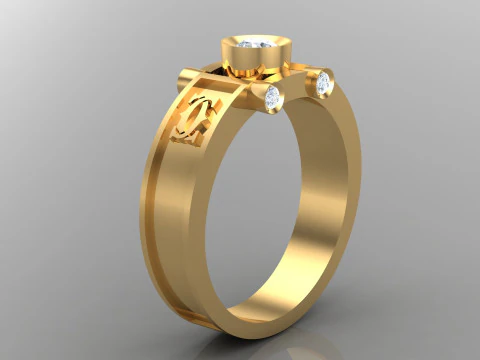 Man Ring Cad File Ready For Printing 3D Print Model