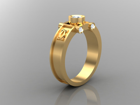 Man Ring Cad File Ready For Printing 3D Print Model