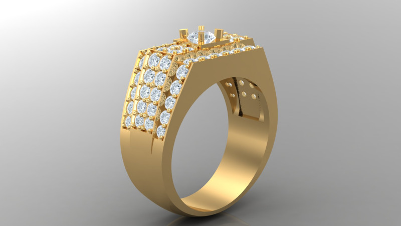Man Ring Cad File Ready For Printing Model Cetak 3D .c4d .max .obj .3ds .fbx .stl .blend 