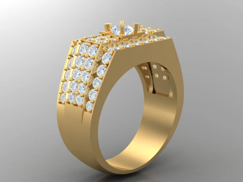 Man Ring Cad File Ready For Printing 3D Print Model