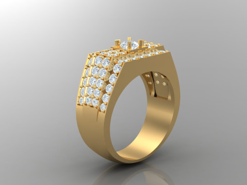 Man Ring Cad File Ready For Printing Model Cetak 3D