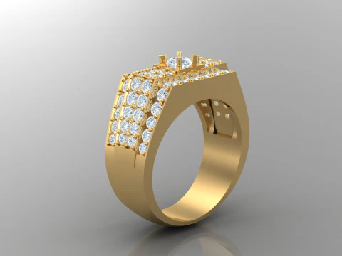 Man Ring Cad File Ready For Printing 3D Print Model