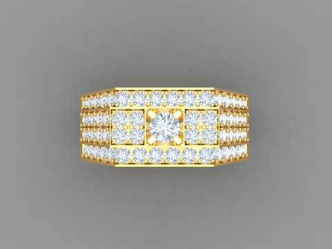 Man Ring Cad File Ready For Printing Model Cetak 3D