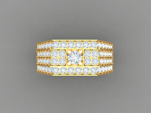 Man Ring Cad File Ready For Printing 3D Print Model