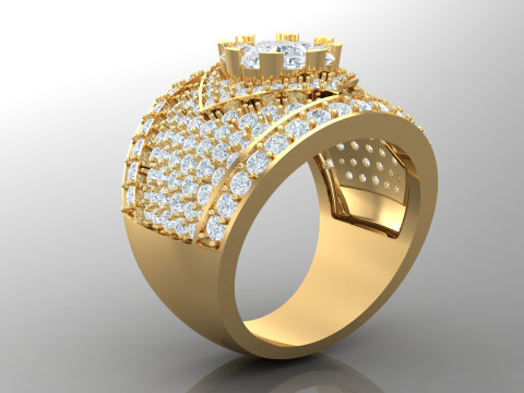 Man Ring Cad File Ready For Printing 3D 打印模型