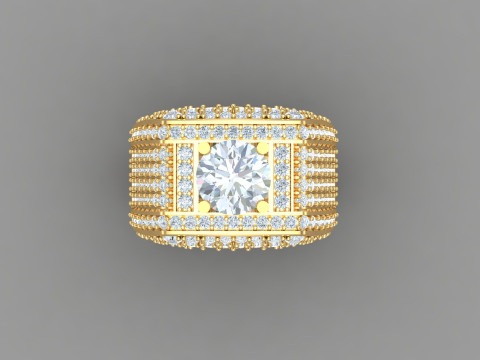 Man Ring Cad File Ready For Printing 3Dプリントモデル