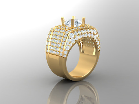 Man Ring Cad File Ready For Printing 3Dプリントモデル