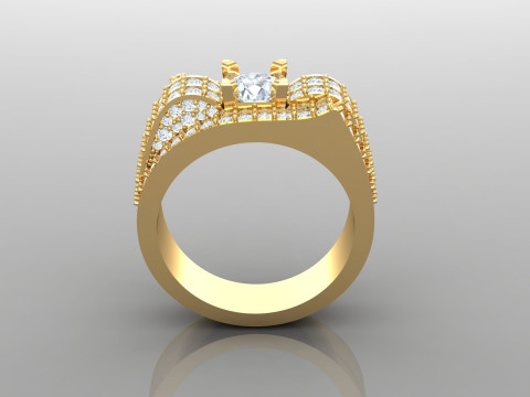 Man Ring Cad File Ready For Printing Modelo de Impressão 3D