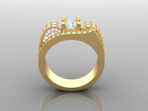 Man Ring Cad File Ready For Printing 3D Print Model