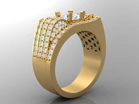 Man Ring Cad File Ready For Printing Modelo de Impressão 3D