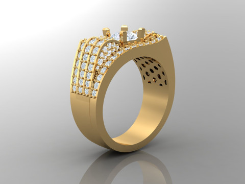 Man Ring Cad File Ready For Printing Modelo de Impressão 3D