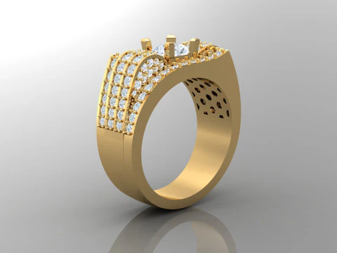 Man Ring Cad File Ready For Printing 3D Print Model