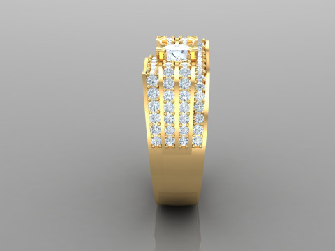 Man Ring Cad File Ready For Printing Modelo de Impressão 3D