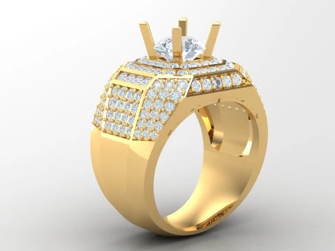 Man Ring Cad-bestand klaar om af te drukken 3D printmodel