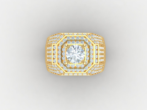 Man Ring Cad File Ready For Printing 3D-printmodel