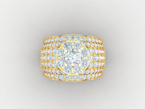 Man Ring Cad File Ready For Printing 3Dプリントモデル