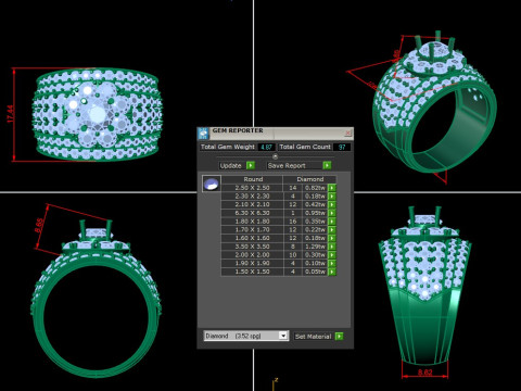Man Ring Cad File Ready For Printing 3Dプリントモデル