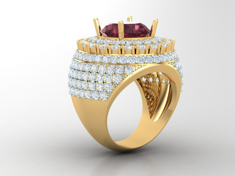 Man Ring Cad File Ready For Printing 3D 打印模型