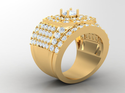Man Ring Cad File Ready For Printing 3D Принт Модель