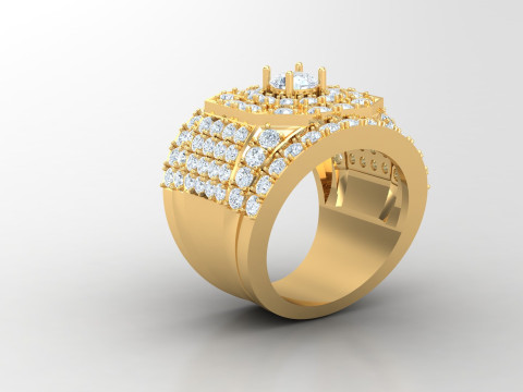 Man Ring Cad File Ready For Printing 3D Принт Модель