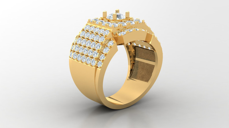 Man Ring Cad File Ready For Printing Model Cetak 3D .c4d .max .obj .3ds .fbx .stl .blend 