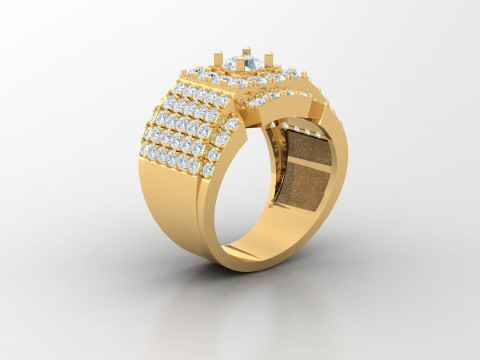 Man Ring Cad File Ready For Printing Model Cetak 3D