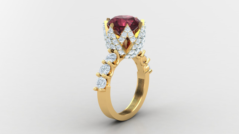 Women Ring Cad File Ready For Printing 3D प्रिंट मॉडल .c4d .max .obj .3ds .fbx .stl .blend 