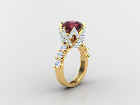 Women Ring Cad File Ready For Printing 3D प्रिंट मॉडल