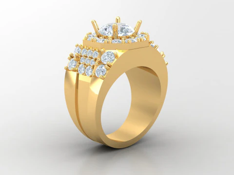 Men Ring Cad File Ready For Printing 3D Print Model