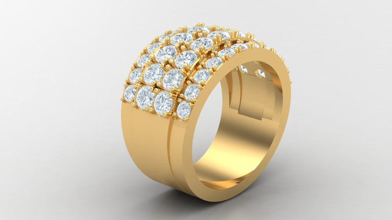 Men Ring Cad File Ready For Printing Model Cetak 3D .c4d .max .obj .3ds .fbx .stl .blend 