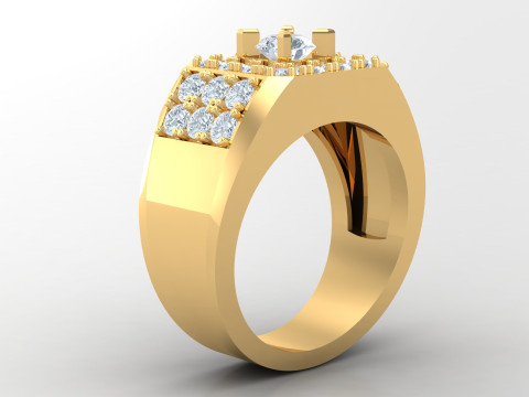 Men Ring Cad File Ready For Printing 3D Print Model