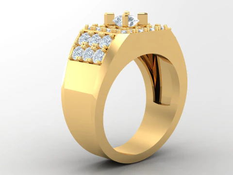 Men Ring Cad File Ready For Printing 3D Print Model
