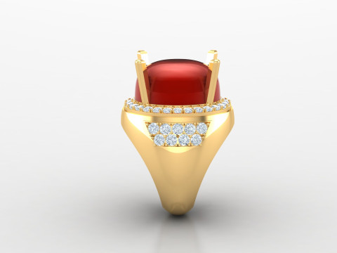 Men Ring Cad File Ready For Printing Modelo de Impressão 3D