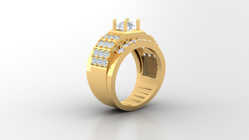 Men Ring Cad File Ready For Printing 3D Baskı Modeli .c4d .max .obj .3ds .fbx .stl .blend