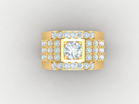 Men Ring Cad File Ready For Printing 3D Baskı Modeli