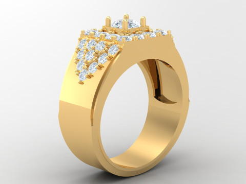 Men Ring Cad File Ready For Printing Modello di stampa 3D