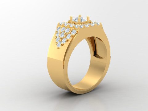 Men Ring Cad File Ready For Printing Modello di stampa 3D