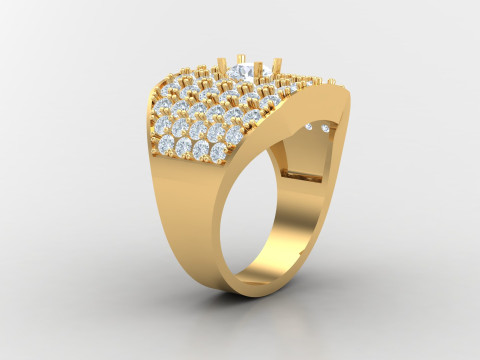 Men Ring Cad File Ready For Printing 3D-Druckmodell