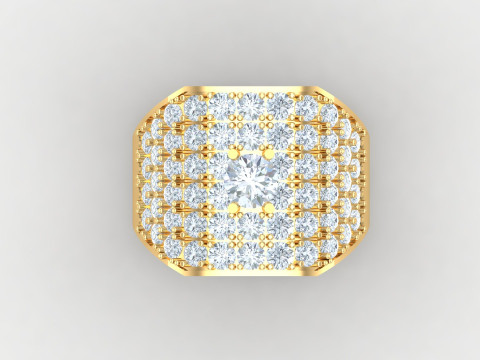 Men Ring Cad File Ready For Printing 3D-Druckmodell