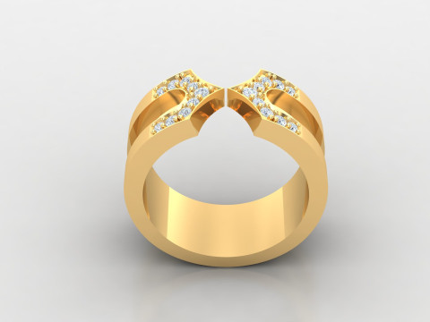 Men Ring Cad File Ready For Printing 3Dプリントモデル