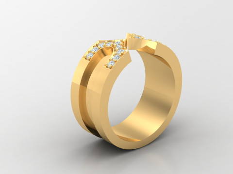 Men Ring Cad File Ready For Printing 3D 打印模型