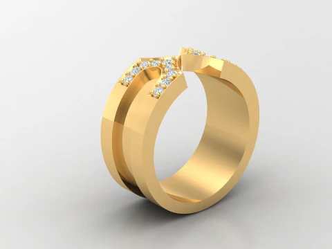Men Ring Cad File Ready For Printing 3D Print Model
