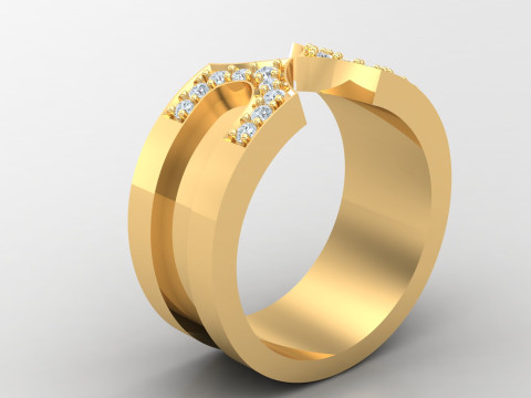 Men Ring Cad File Ready For Printing 3D 打印模型