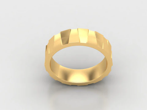 Arquivo Cad de anel masculino pronto para impressão Modelo de Impressão 3D