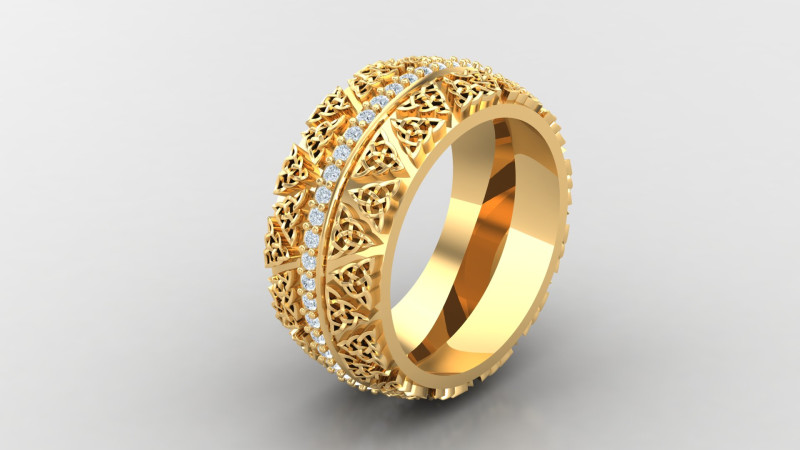 Engage Ring Cad File Ready For Printing 3D Print Model .c4d .max .obj .3ds .fbx .stl .blend 