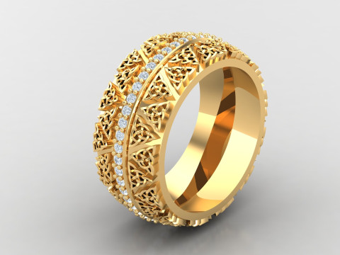 Engage Ring Cad File Ready For Printing Modèles 3D en vedette