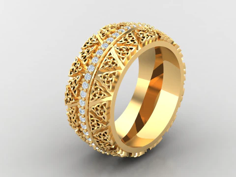 Engage Ring Cad-bestand klaar om af te drukken 3D printmodel